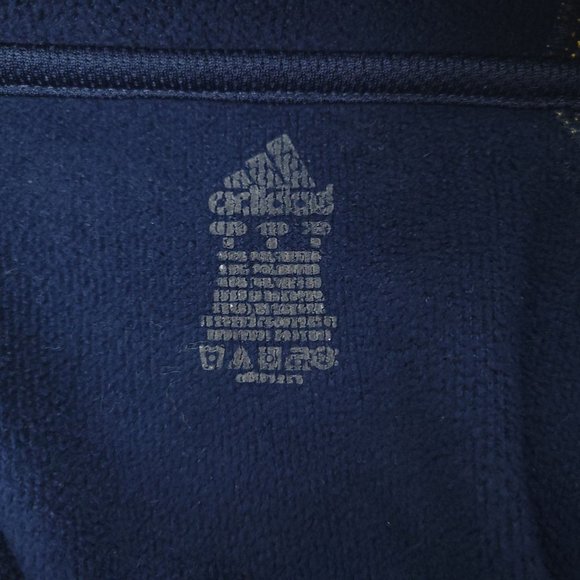 Adidas Navy Annapolis Hoodie Pullover Sweatshirt Men M Blue Gold Long Sleeve - Picture 11 of 14